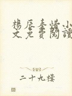 杨辰秦惜小说全文免费阅读最新