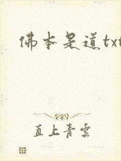 佛本是道txt封面