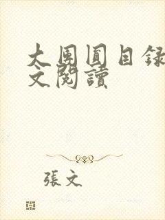 大团圆目录及全文阅读