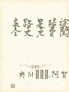 来路是归途小说全文免费阅读封面