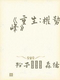 《重生:权势巅峰》封面