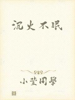 沉火不眠封面