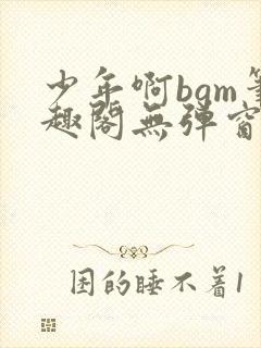 少年啊bgm笔趣阁无弹窗免费