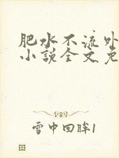 肥水不流外人田小说全文免费阅读全本免