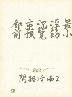 都市沉浮最快超前预览的小说3030