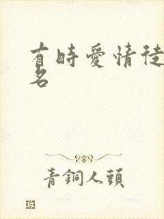 有时爱情徒有虚名封面