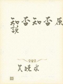 知否知否原著小说