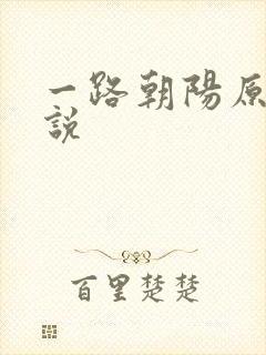 一路朝阳原著小说封面