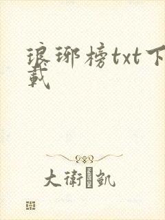 琅琊榜txt下载