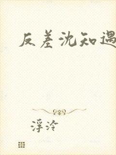 反差沈知遇晏应