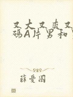 又大又爽又黄无码A片男和男