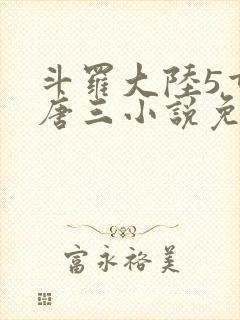 斗罗大陆5重生唐三小说免费阅读