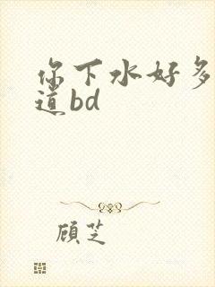 你下水好多下水道bd