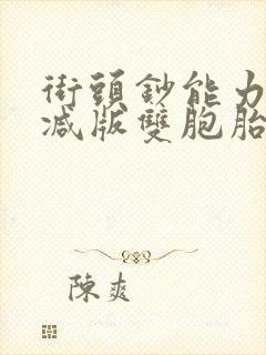 街头钞能力无删减版双胞胎