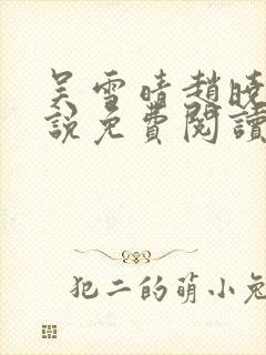 吴雪晴赵晓东小说免费阅读