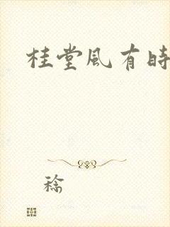 桂堂风有时封面