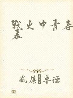 战火中青春演员表