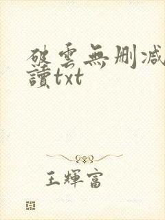 破云无删减版阅读txt