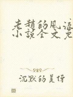 老赵的风流人生小说全文免费阅读