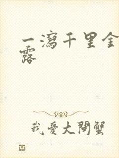 一泻千里金银花露封面