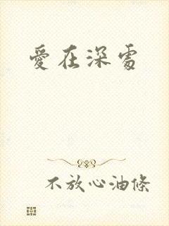 爱在深处封面