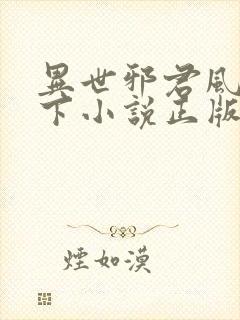 异世邪君风凌天下小说正版