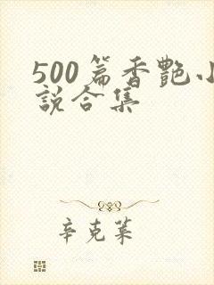 500篇香艳小说合集封面