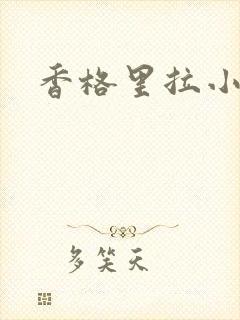 香格里拉小说封面