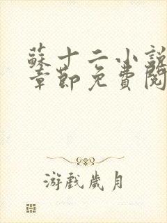 苏十二小说最新章节免费阅读全文封面