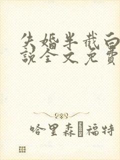 失婚半截白菜小说全文免费阅读封面