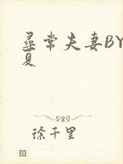 寻常夫妻BY写夏