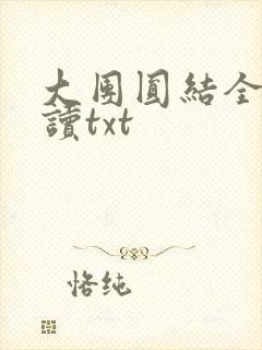 大团圆结全文阅读txt封面