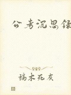 公考沉思录
