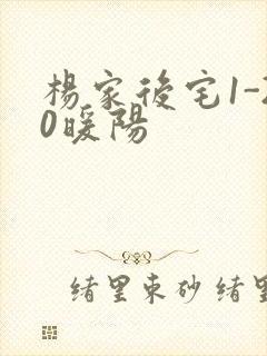 杨家后宅1-20暖阳封面