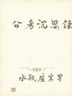 公考沉思录