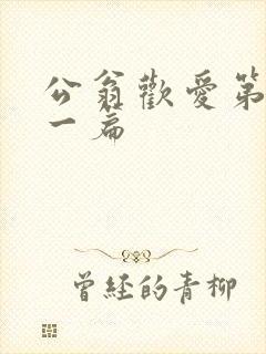 公翁欢爱第三十一篇封面