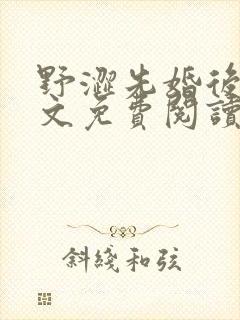 野涩先婚后爱全文免费阅读笔趣阁封面