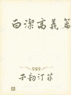 白洁高义篇封面