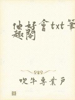 他好会txt笔趣阁