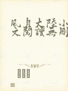 风月大陆小说全文阅读无删减