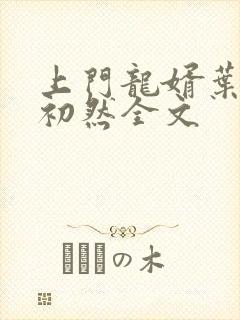 上门龙婿叶辰萧初然全文