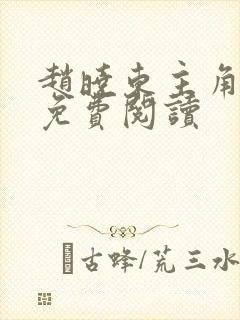 赵晓东主角小说免费阅读