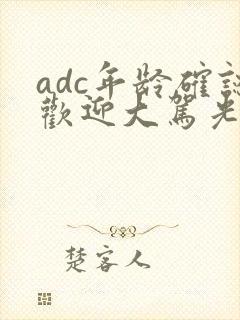 adc年龄确认欢迎大驾光临小说