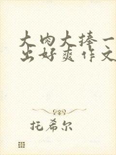 大肉大捧一进一出好爽作文