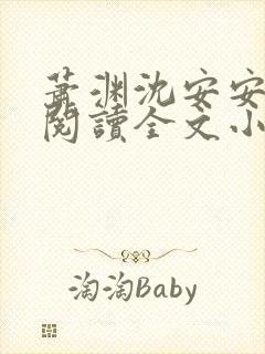 萧渊沈安安免费阅读全文小说