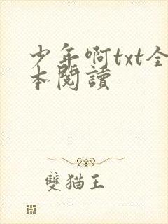 少年啊txt全本阅读