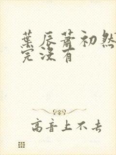 叶辰萧初然更新完没有