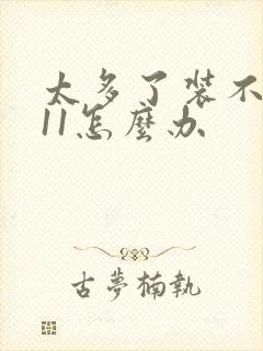 太多了装不下h11怎么办