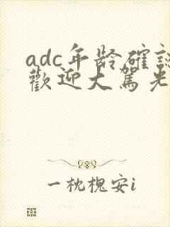 adc年龄确认欢迎大驾光临小说