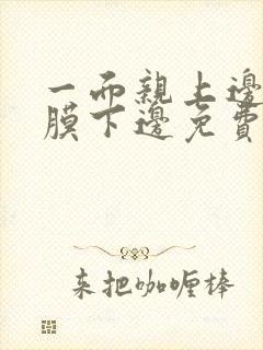 一面亲上边一面膜下边免费阅读